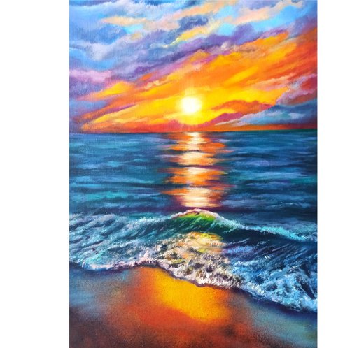 油絵（ハーバーの夕景）｜油絵（ハーバーの夕景