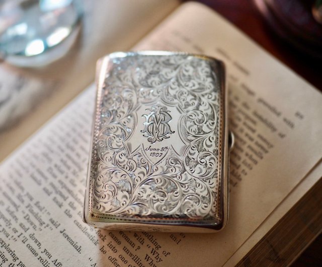 台湾 英国の100年前のアンティークスターリングシルバー手巻き