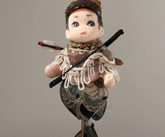 BJD ちりめん細工の金魚の人魚 男の子 アートドール 創作人形 Asou