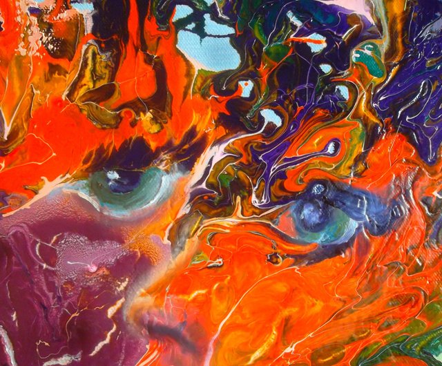 ロシア 抽象画 アート オリジナル 油絵 キャンバス 大 愛 女の子 男