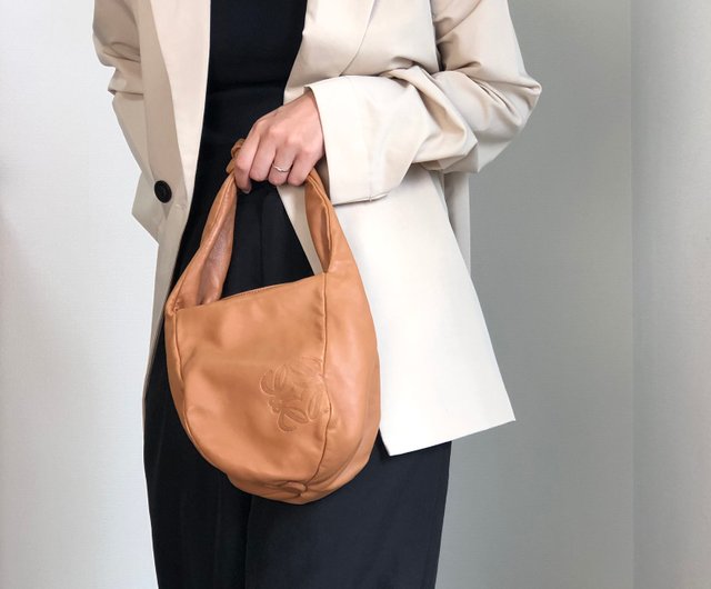 日本直送 名牌中古包 】LOEWE ロエベ ショルダーバッグ キャメル