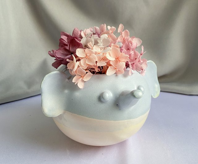 台湾 植木鉢 花入 陶芸 手作り陶器 ツーもち-陶磁器 - Pinkoi