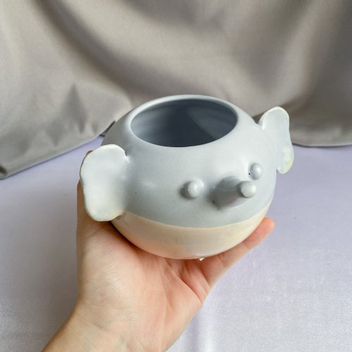 台湾 植木鉢 花入 陶芸 手作り陶器 ツーもち-陶磁器 - Pinkoi