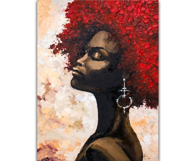 ロシア アフリカの女性の絵 アフリカ系アメリカ人の女性のオリジナル