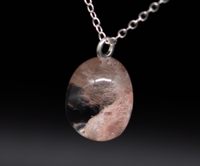 ピンクラビット(ピンクルチル)雫型 ペンダントトップ シルバー925