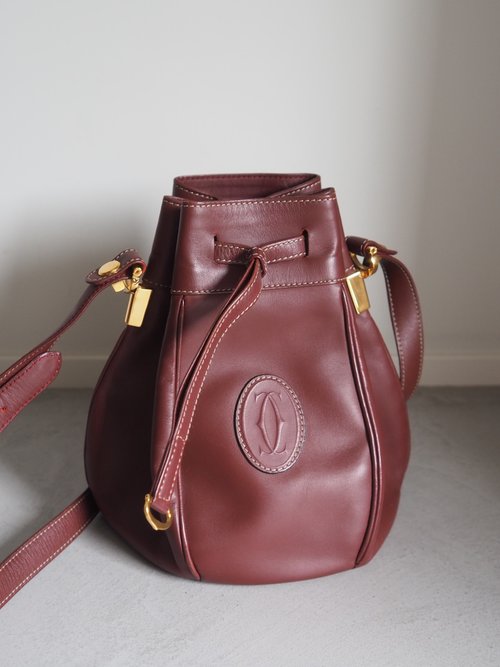 CARTIER カルティエ マストライン 巾着 ショルダーバッグ ヴィンテージ