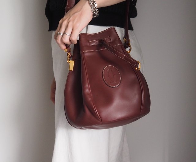 CARTIER カルティエ マストライン 巾着 ショルダーバッグ ヴィンテージ