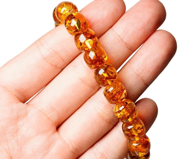 台湾 [Zhengjia Jewelry] 華琥珀トップフルフラワーゴールドレッド