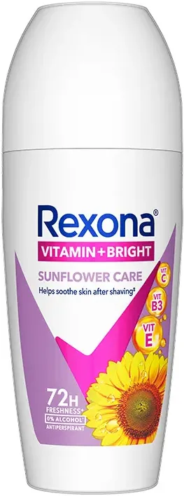 REXONA ROLL-ON WOMEN VITAMIN+BRIGHT SUNFLOWER CARE - 45ML X 24