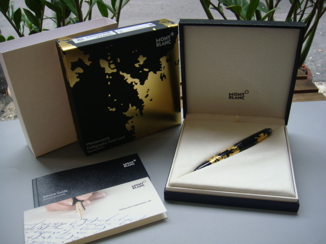 Montblanc 萬寶龍大師傑作（大班）Solitaire 書法系列Calligraphy Gold