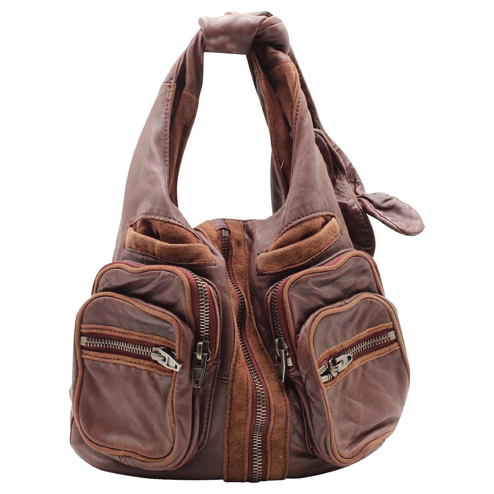 Alexander Wang Burgundy Donna Hobo Bag with Knot Red Dark red