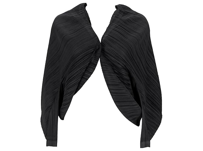 Issey Miyake Pleats Please Cardigan in Black Polyester ref.1098161