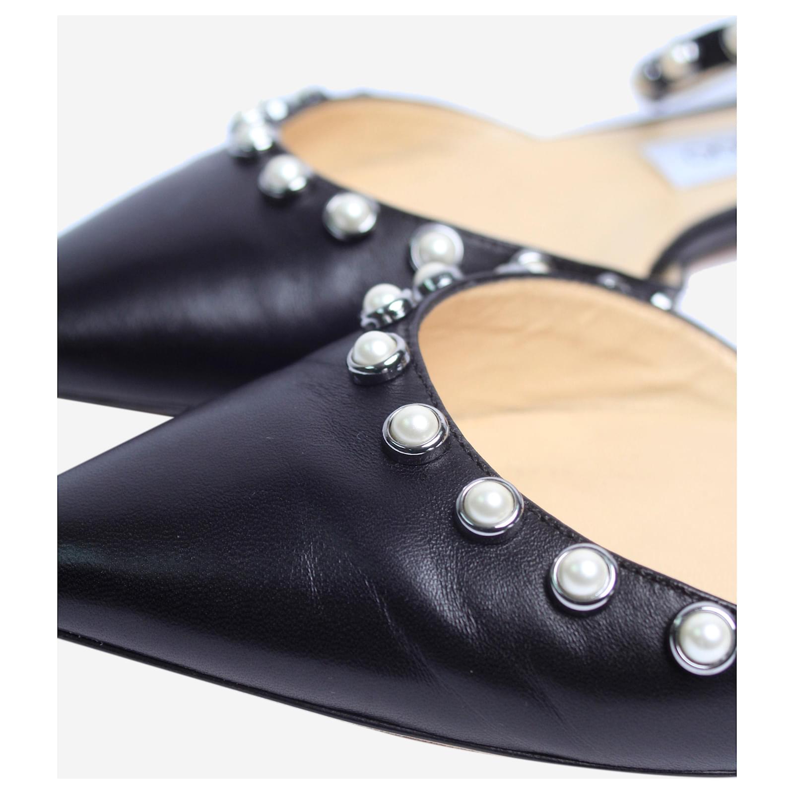 Jimmy Choo Black Leema pointed-toe flats - EU 36 Leather ref