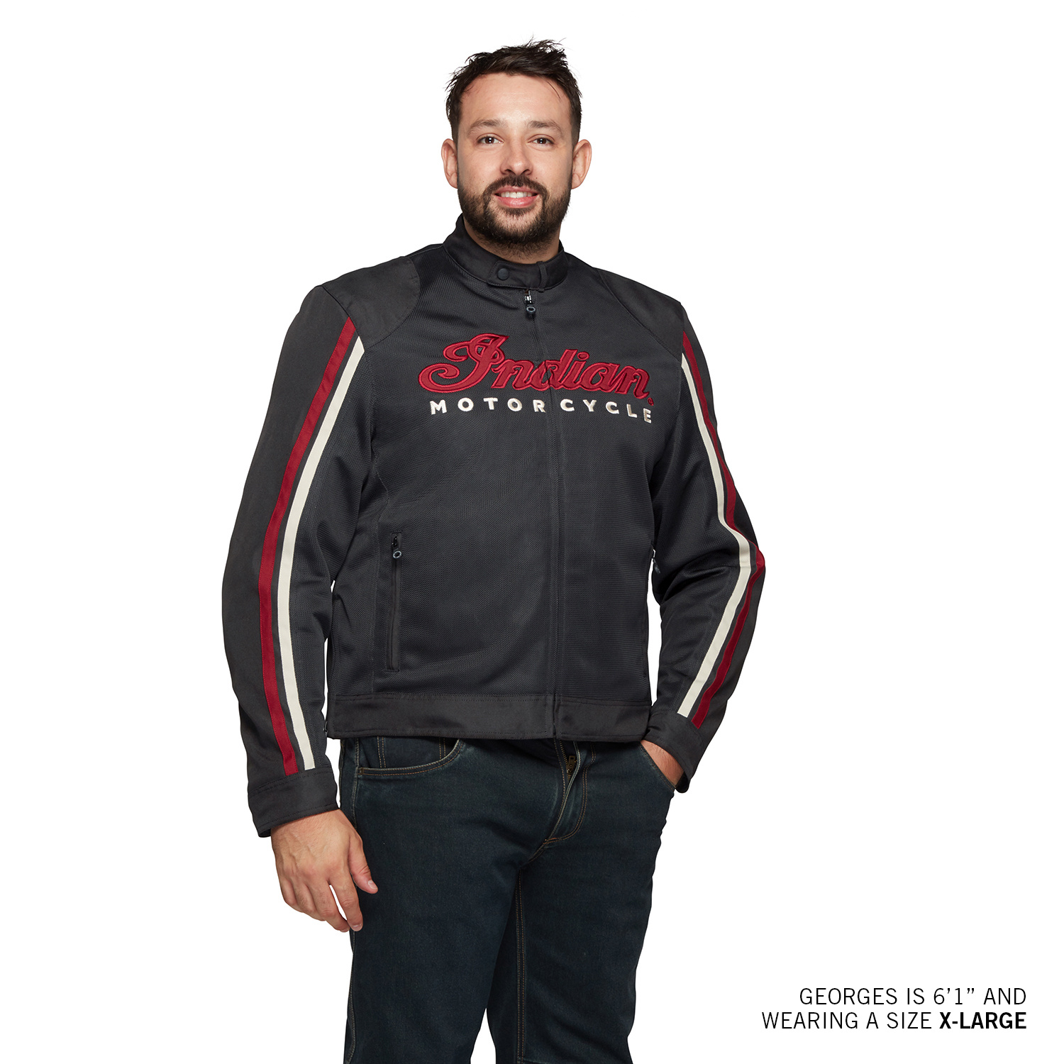 Men's Milestone Mesh Jacket, Black | Indian Motorcycle