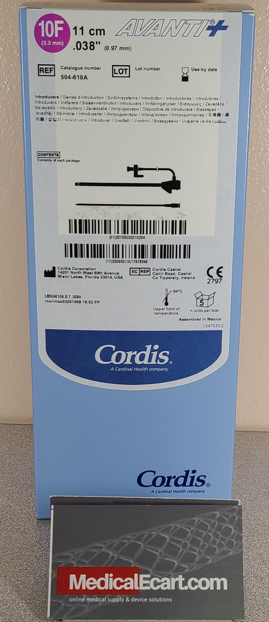 Cordis 504-610A, 10Fr. x 11cm AVANTI®, 504610A, + Standard Sheath