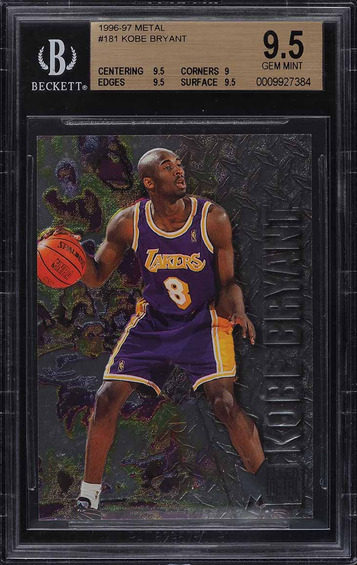 1996 Metal Basketball Kobe Bryant ROOKIE RC #181 BGS 9.5 GEM MINT