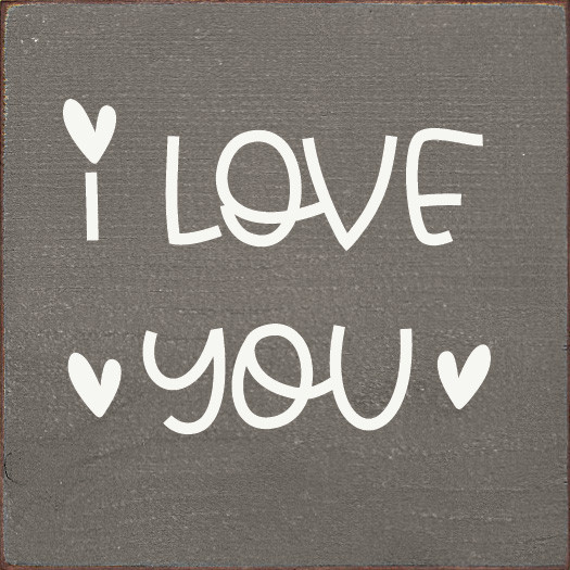 I Love You (Hearts)|Wooden Love Sign| Sawdust City Wholesale Signs