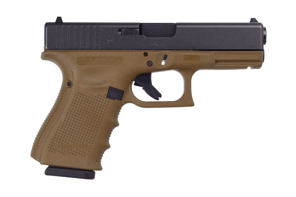 Glock 19 Gen 4 9mm Flat Dark Earth Frame 15+1rds