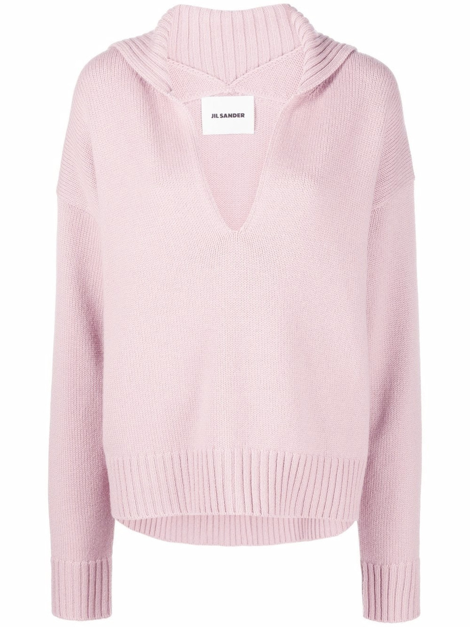 Jil Sander Long Sleeve Cashmere V-Neck Sweater