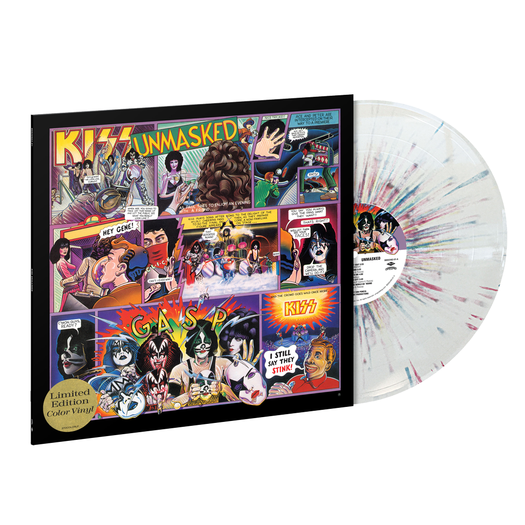 KISS UNMASKED - LIMITED EDITION Splatter COLOR VINYL