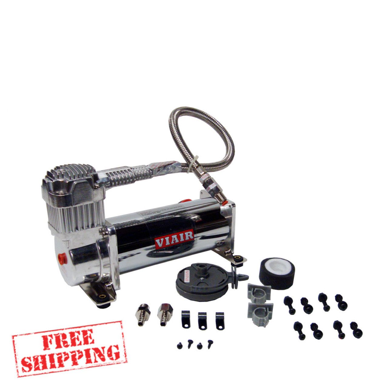 VIAIR #444C CHROME COMPRESSOR W/ FREE SHIPPING - AVS