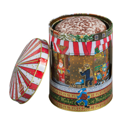 Wicklein Golden Turning Musical Tin “We Wish You A Merry Christmas