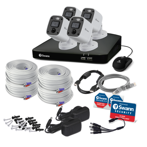 Home 4 Camera 8 Channel 4K Ultra HD DVR 2TB HDD Security System