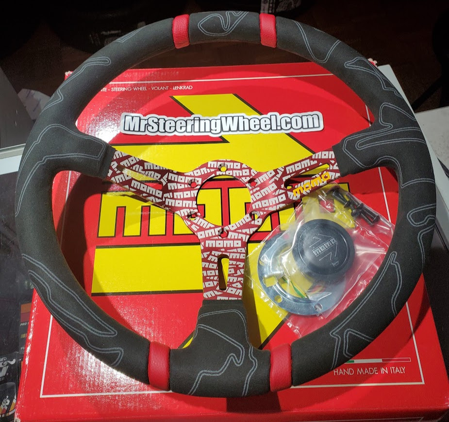 MOMO Ultra Red Steering Wheel | MrSteeringWheel