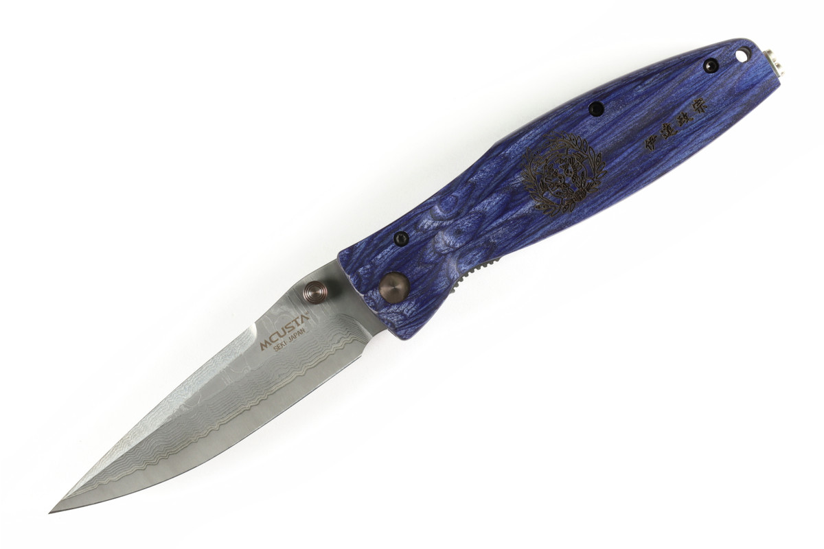 MC-186D Sengoku Date Masamune Samurai VG-10 Core Damascus Blue