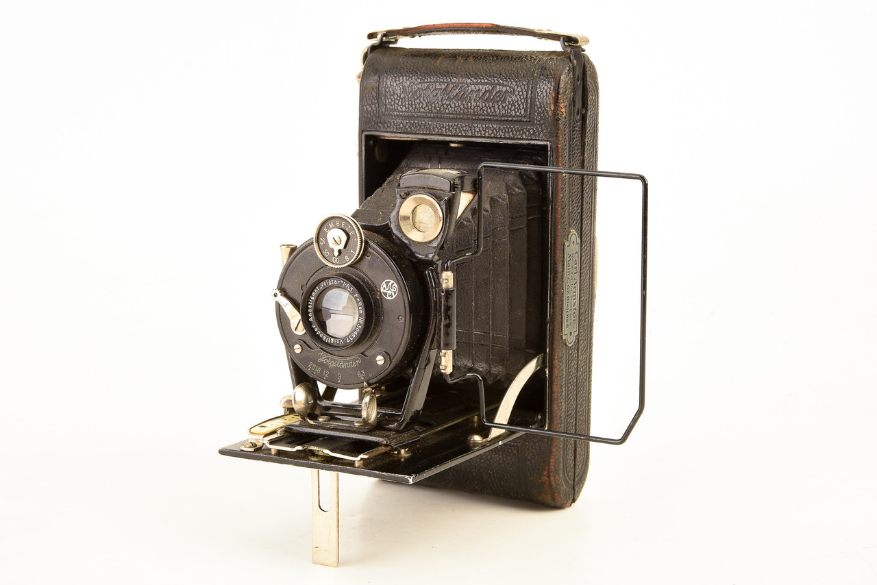 Voigtlander 5x8 129 Film Rollfilmkamera Folding Camera w Voigtar