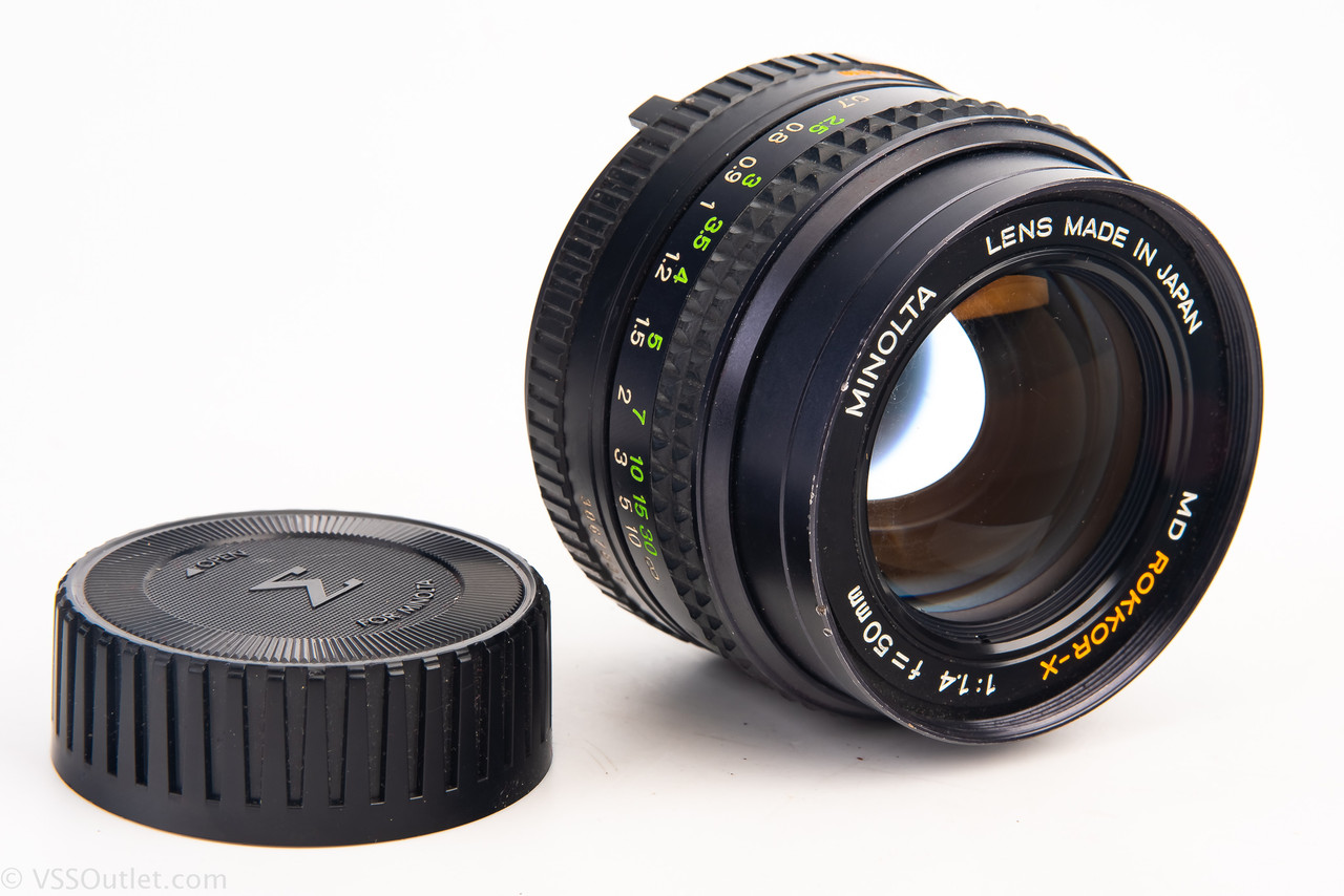 Minolta MD Rokkor-X 50mm f/1.4 Fast Prime Lens for SR MC MD Mount