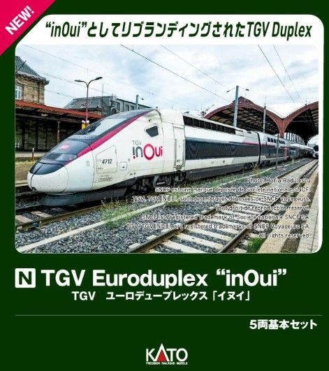 10-2131 TGV Euroduplex 'inOui' 5 Cars Set (N scale)