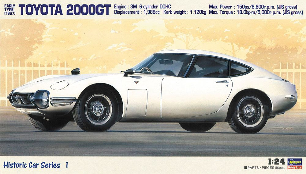 1/24 Toyota 2000GT Early Type (1967) Plastic Model