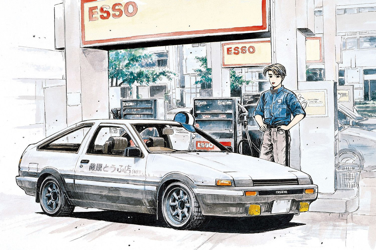 Aoshima Initial D 1/32 Takumi Fujiwara AE86 Plastic Model