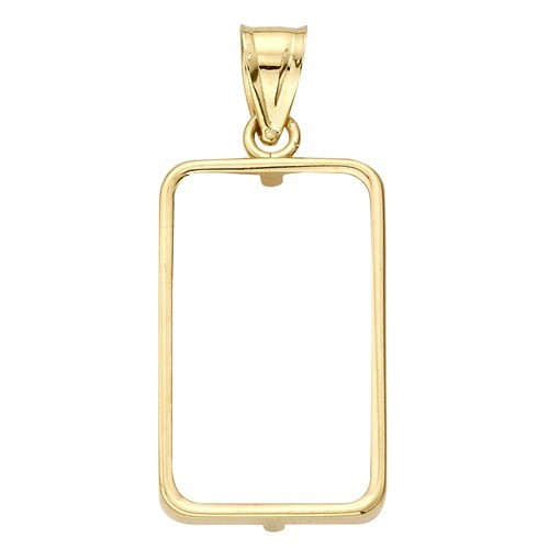 14k Gold 20 grams 1/2 Oz Suisse Credit Coin 4 Prong Bezel| Sarraf.com
