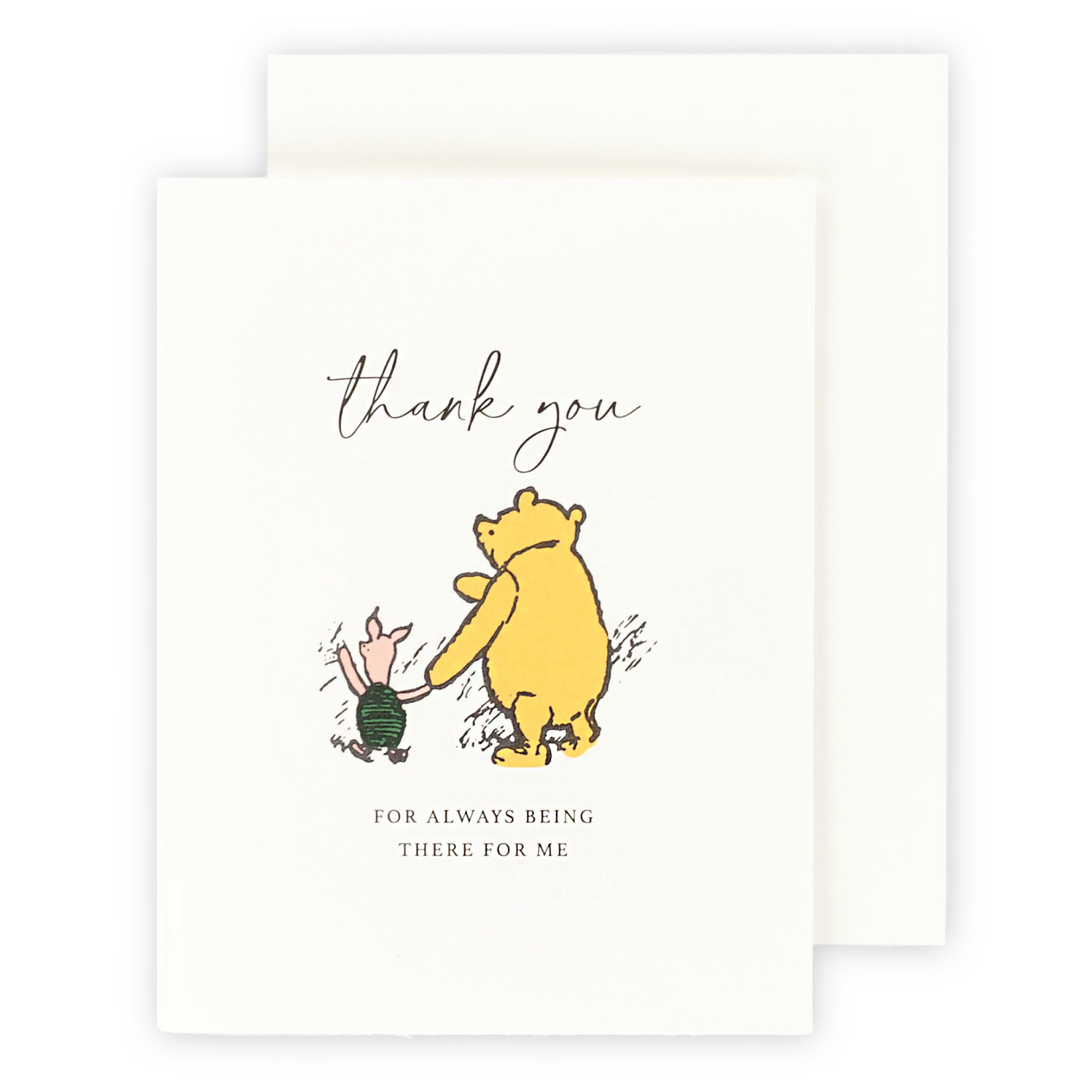 Thank You Winnie And Piglet Greeting Card - Echo Park Paper Co