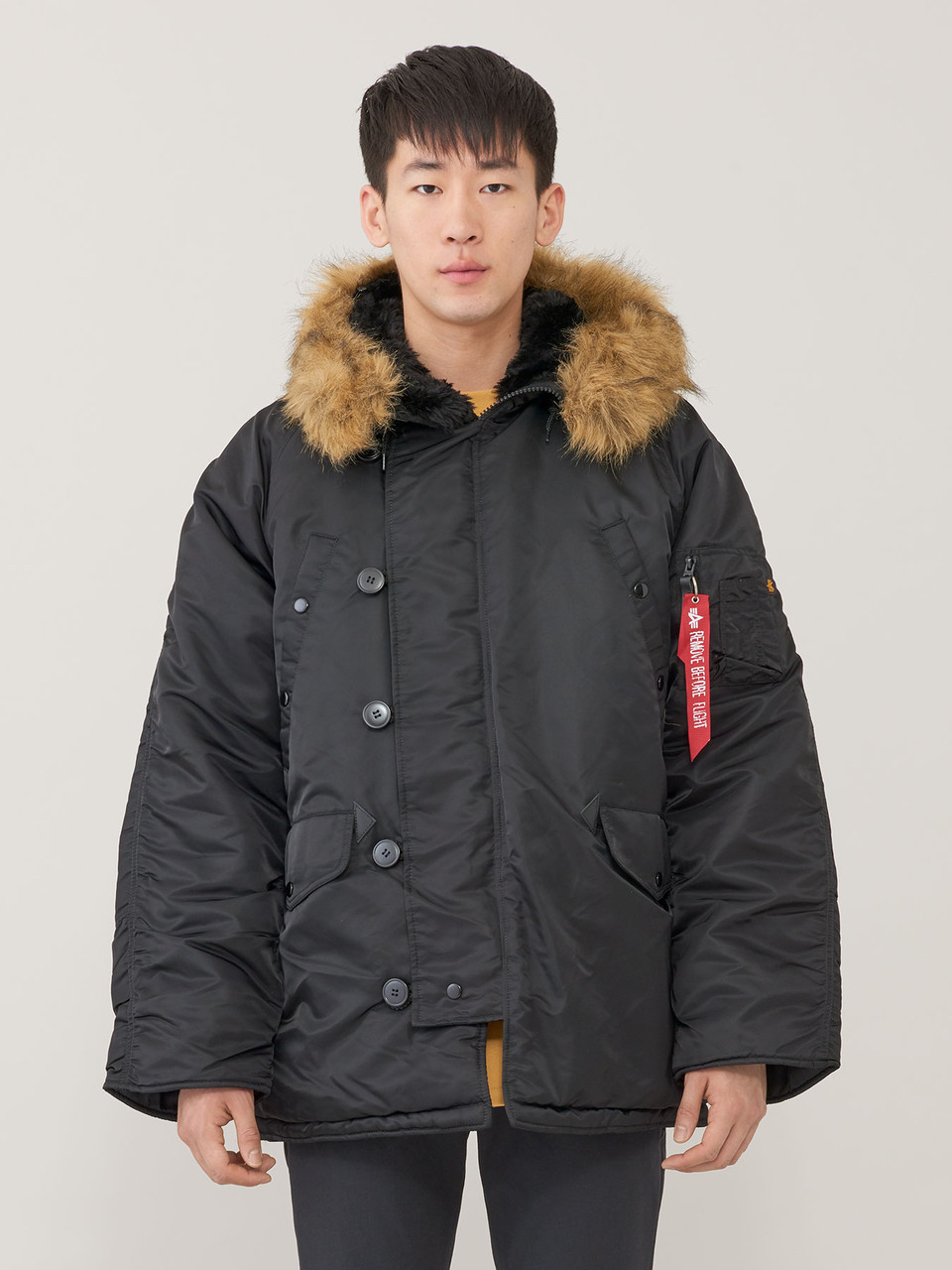 Alpha Industries N-3B パーカー ロング極寒地 ブラック