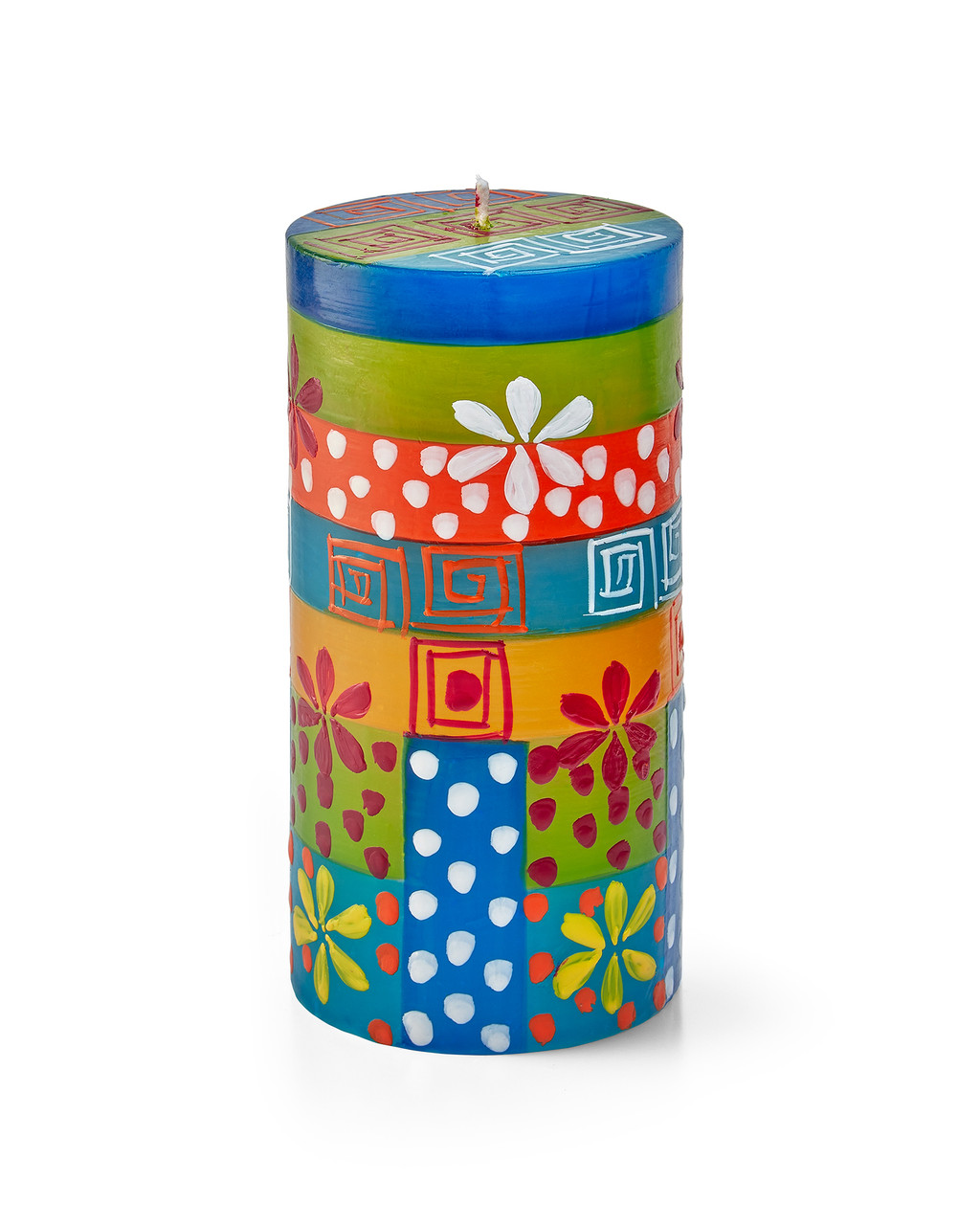 Floral Hand-Painted Pillar Candle | Shop Smithsonian Store