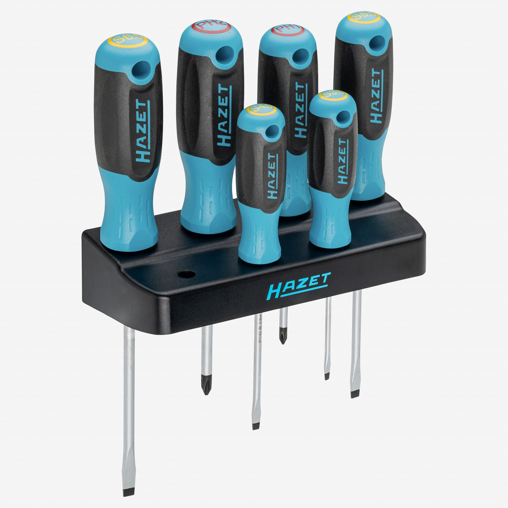 Hazet 811SH-1/7 Slotted/Phillips Screwdriver Set with Holder, 7