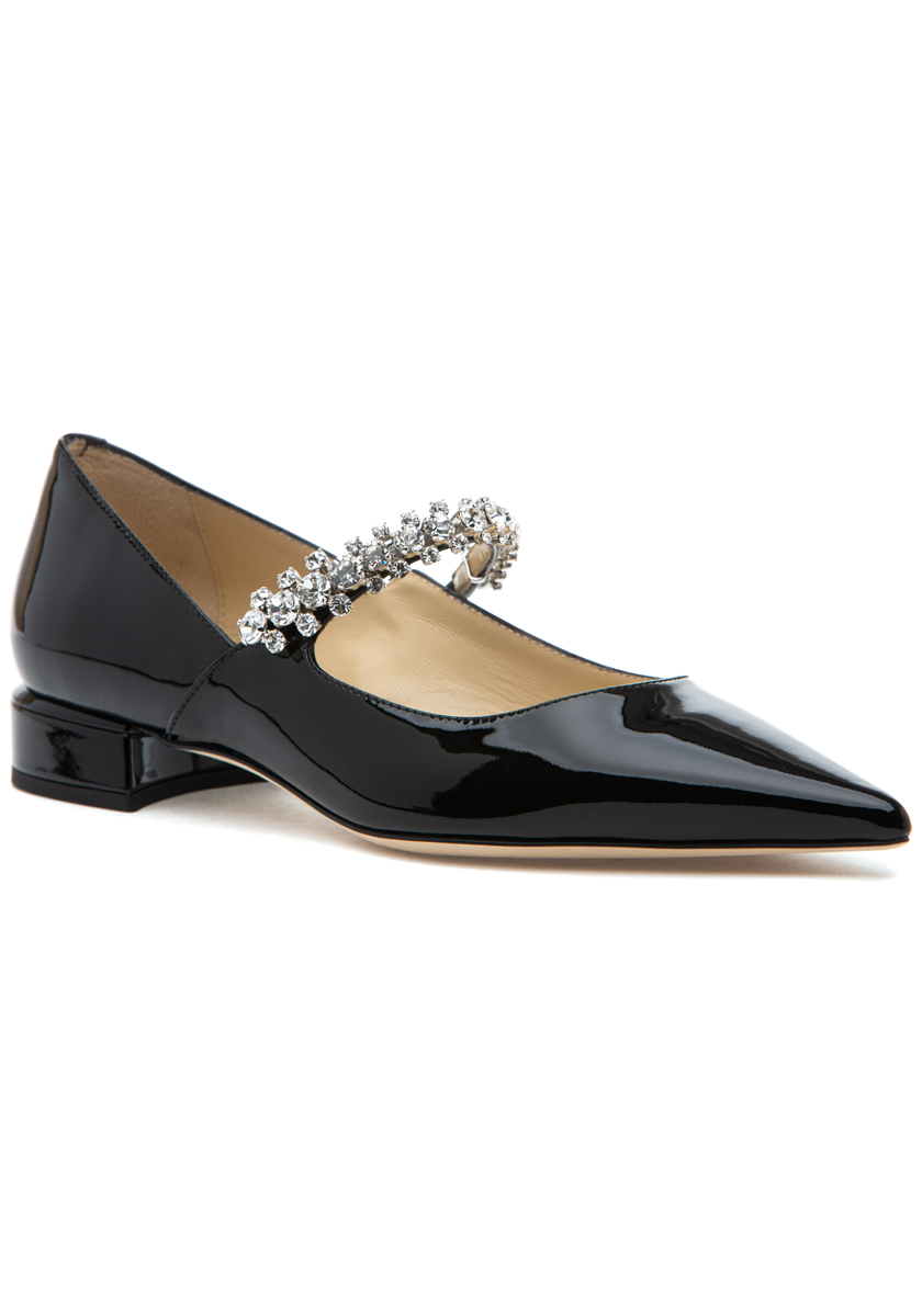 Jimmy Choo Bing Pump Flat Black Patent Leather