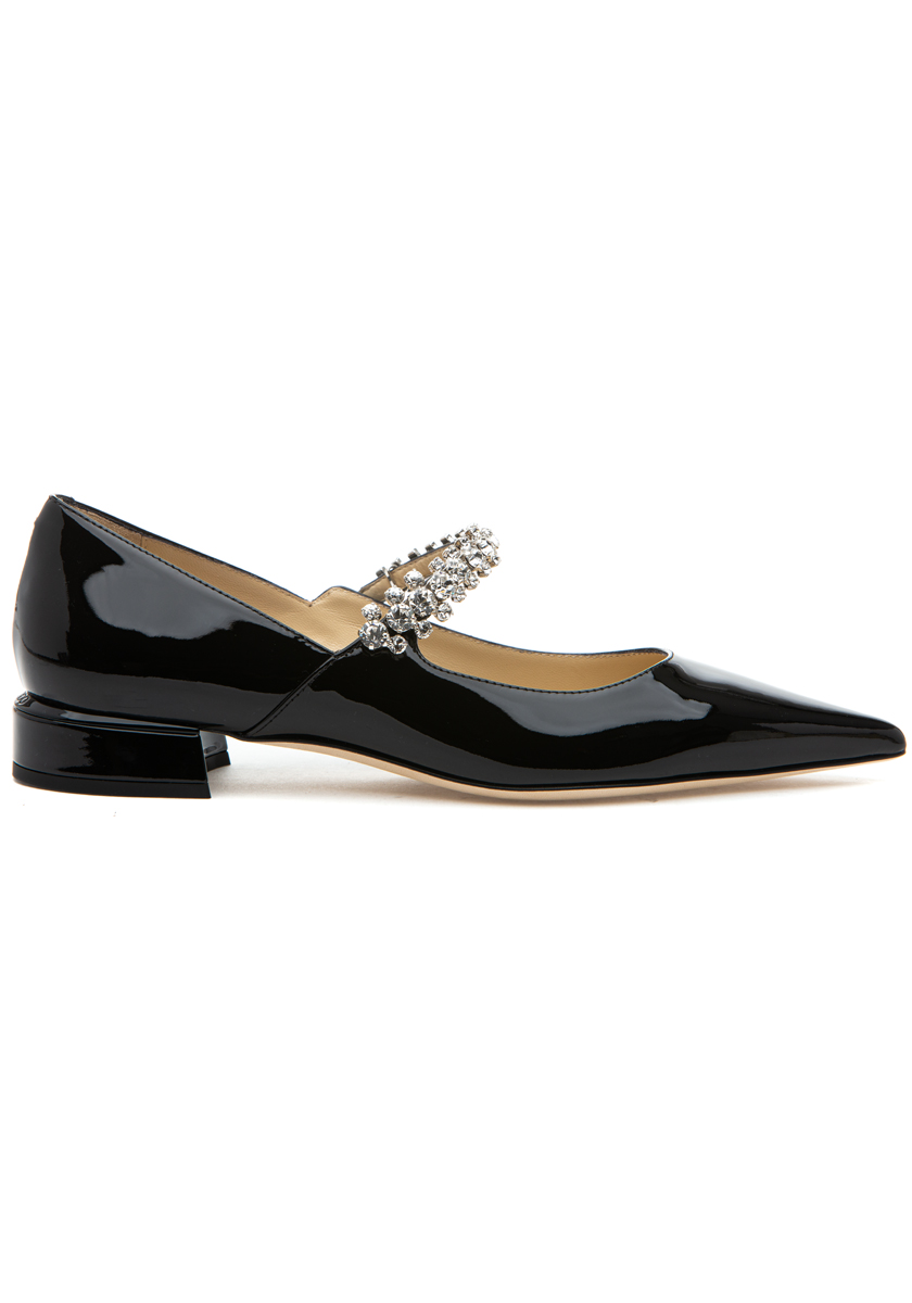 Jimmy Choo Bing Pump Flat Black Patent Leather