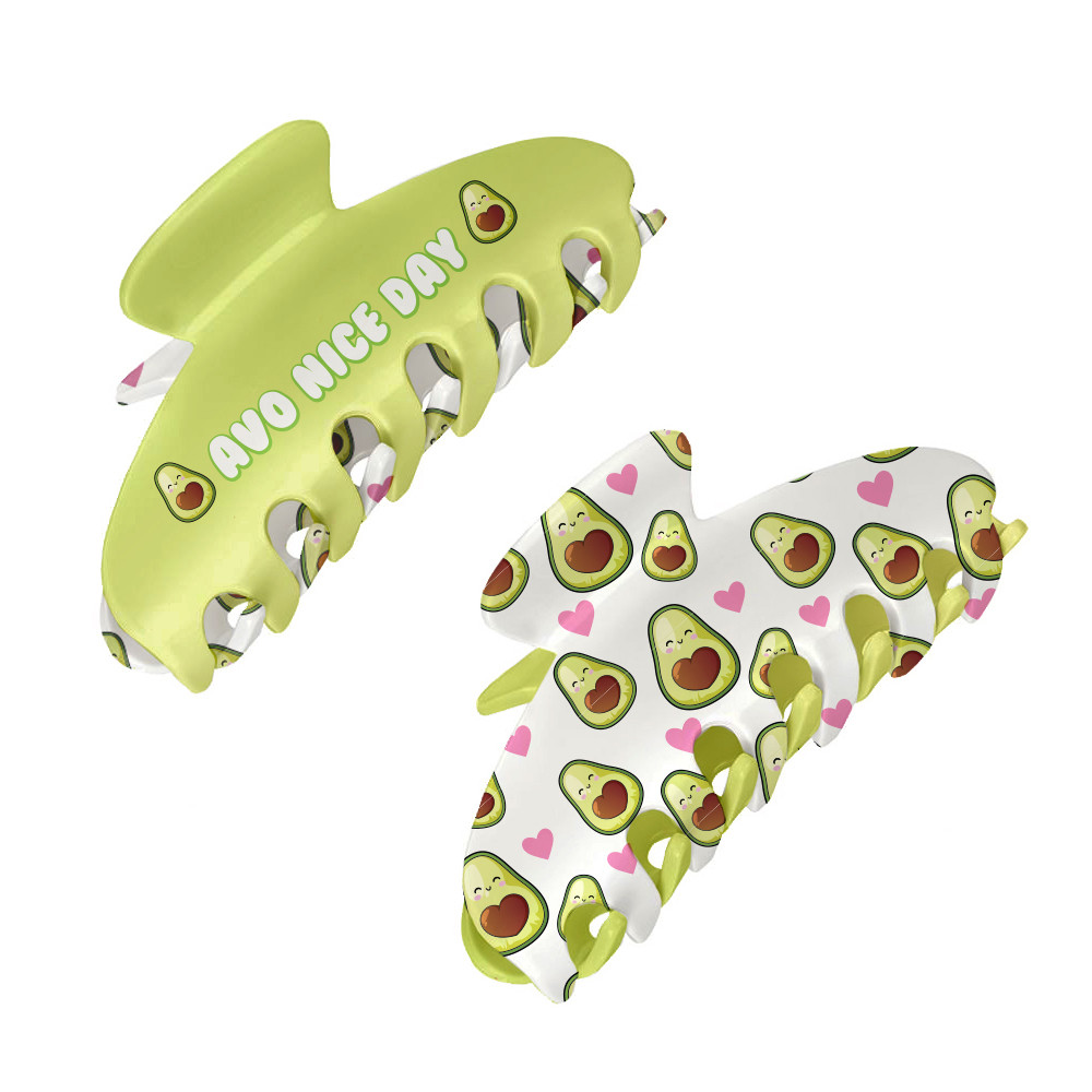 Large Two Sided Printed Claw Hair Accessory Clip