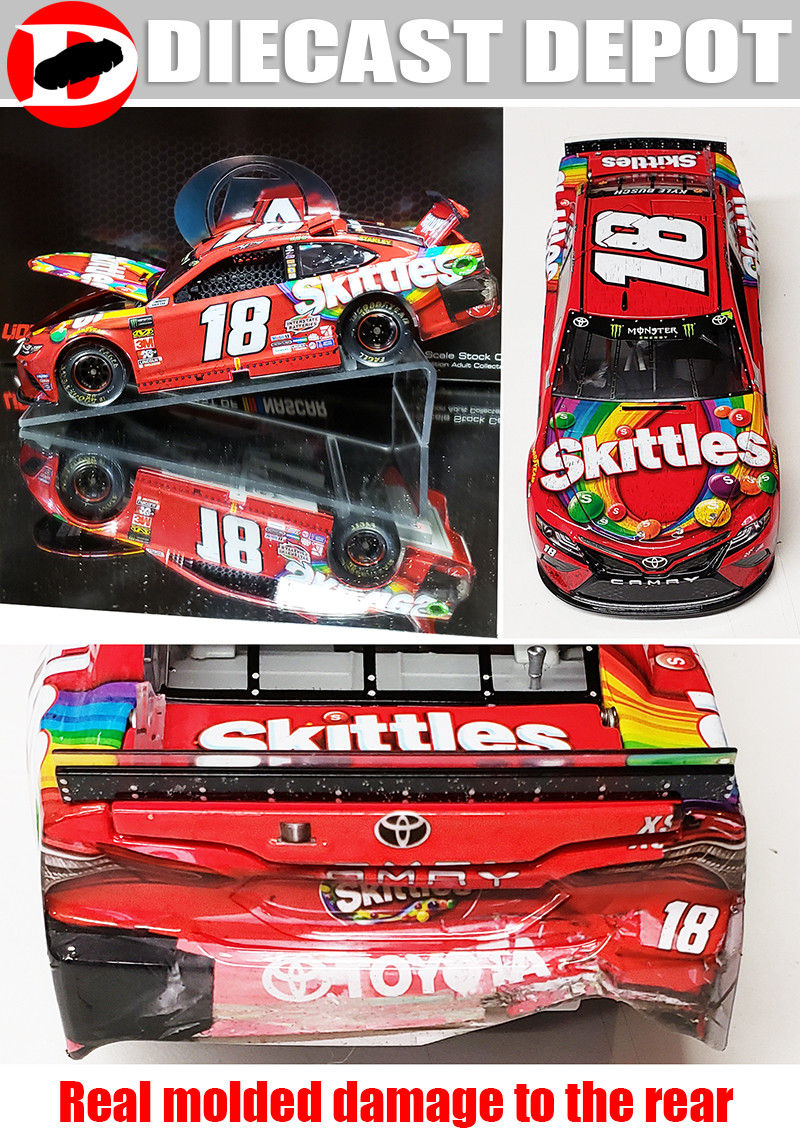 KYLE BUSCH 2019 BRISTOL WIN RACED VERSION SKITTLES #18 TOYOTA
