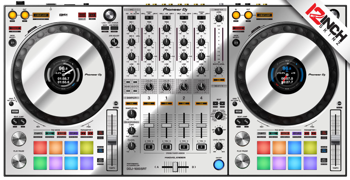 Pioneer DDJ-1000SRT Skinz - Metallics - 12inchSkinz