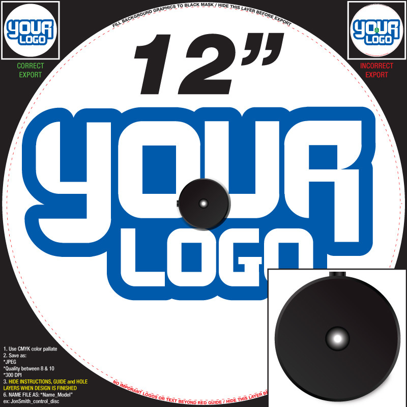 Control Disc Rane Twelve MK1/MK2 OEM (SINGLE) - CUSTOM 12