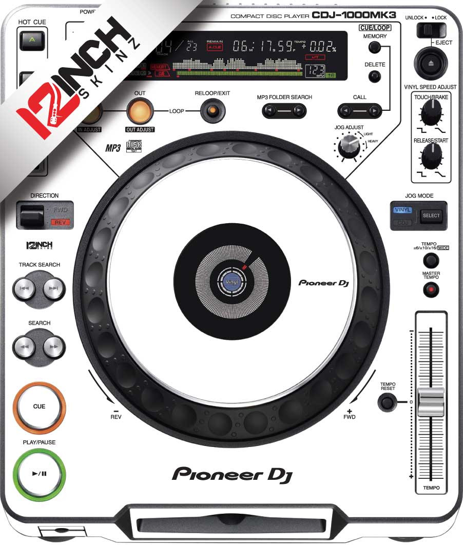 Pioneer CDJ-1000MK3 Skinz (SINGLE) - Colors - 12inchSkinz