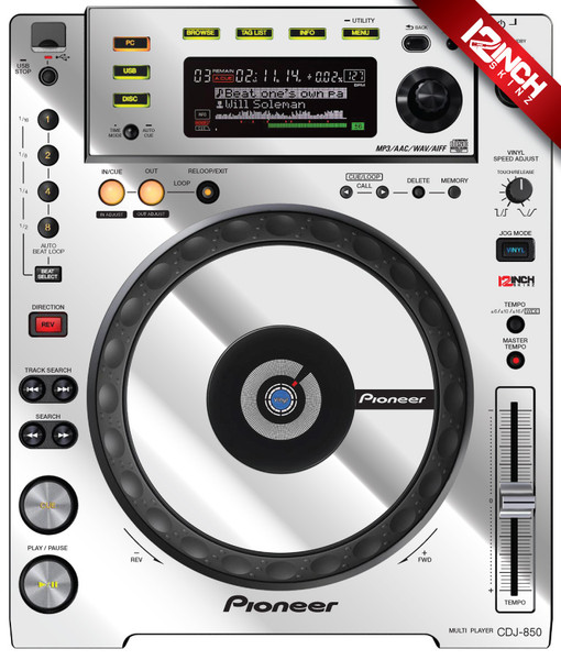Pioneer CDJ-850 Skinz (PAIR) - Metallics - 12inchSkinz