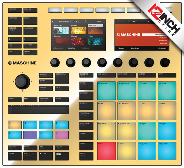 Native Instruments Maschine MK3 Skinz - Metallics - 12inchSkinz