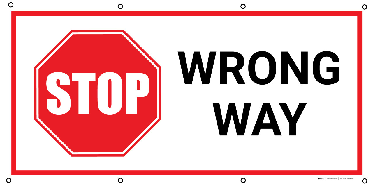 Stop Wrong Way - Banner