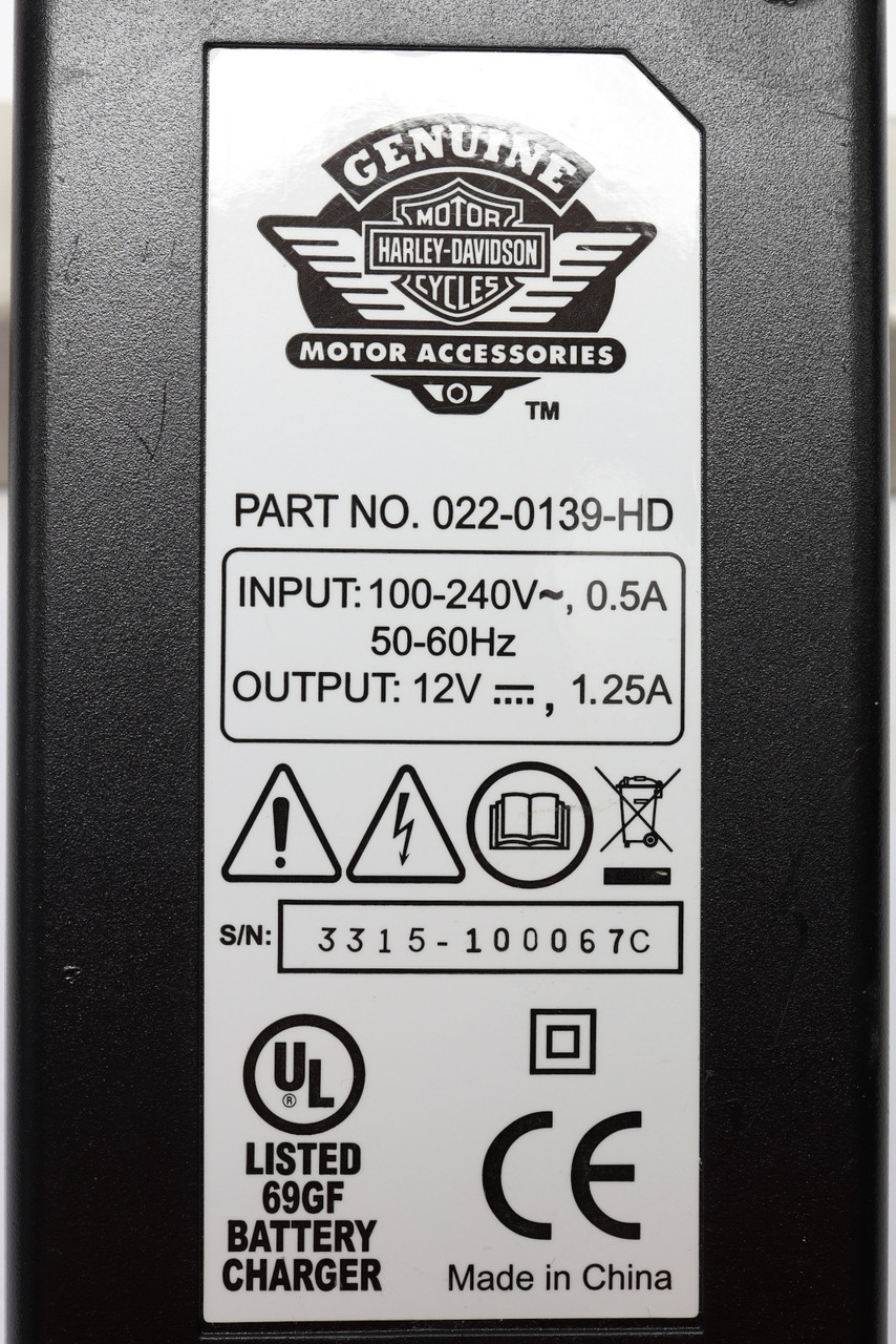 Harley Davidson 022-0139-HD Global Battery Charger, 12VDC, 1.25 Amp